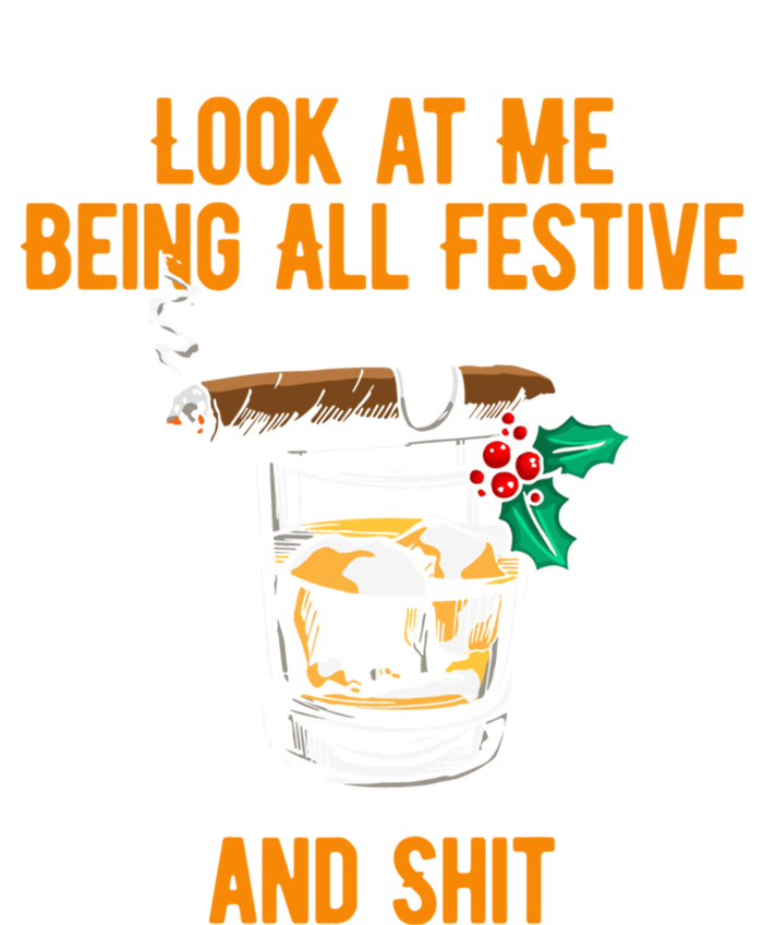 Look At Me Being Festive And Shit Christmas Pun Ing Great Gift Button