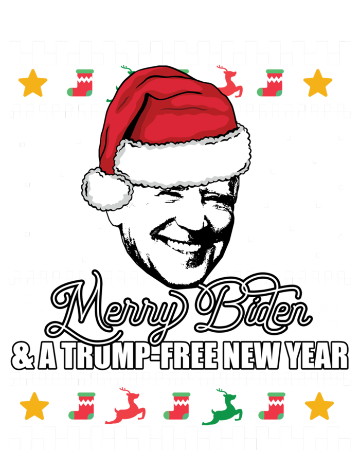 Merry Biden And A Trumpfree New Year Ugly Christmas Gift Ceramic Bell Ornament