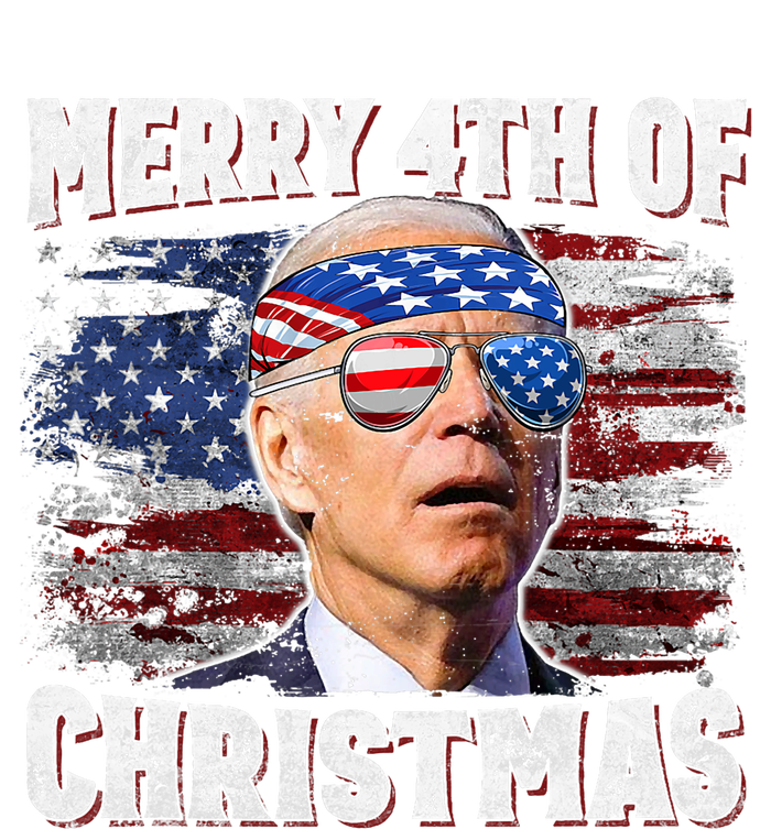 Joe Biden Merry 4th Of Christmas Funny 4th Of July T-Shirt