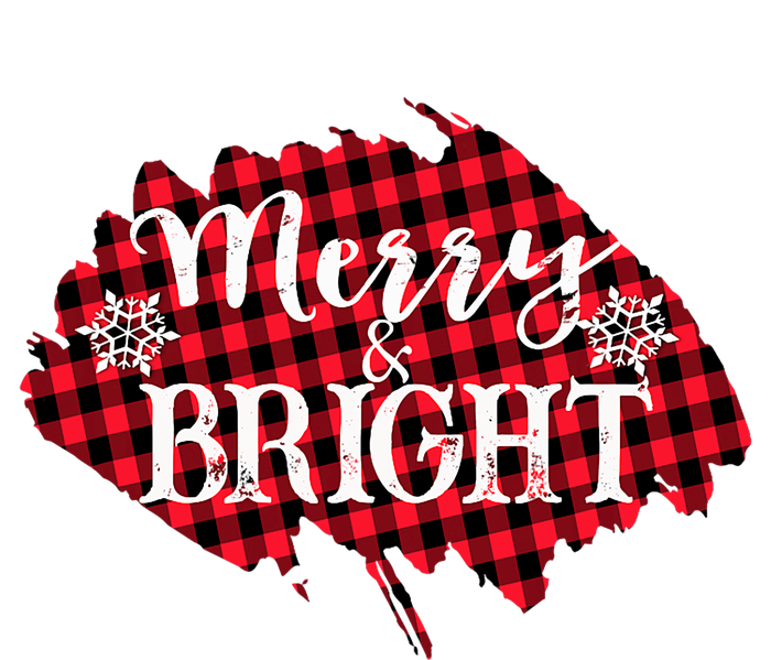 Merry And Bright Buffalo Plaid Christmas Yupoong Adult 5-Panel Trucker Hat