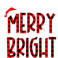 Merry And Bright Buffalo Plaid Red Santa Hat Christmas Xmas Flat Bill Trucker Hat