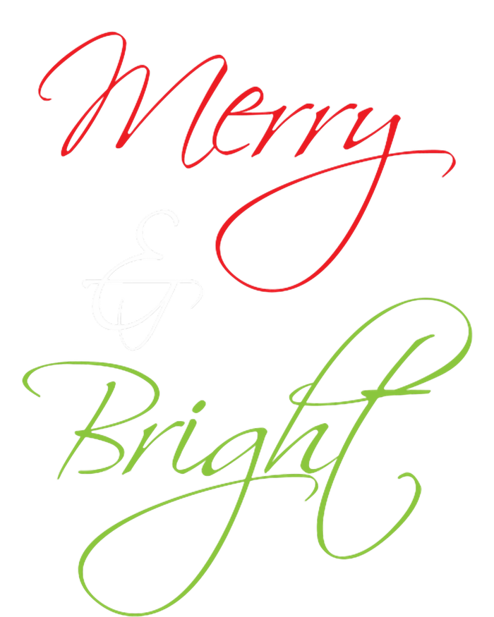 Merry And Bright Christmas Festive Mood Family Matching Gift Long Sleeve V-Neck T-Shirt