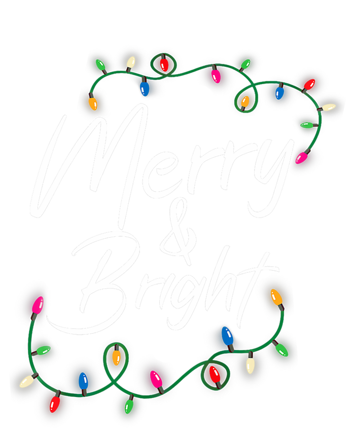 Merry And Bright Christmas Lights Xmas Holiday Family Match Ladies Long Sleeve Shirt