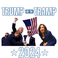 Trump Or The Tramp 2024 Vote For Trump Trump Vance 2024 Womens Funnel Neck Pullover Hood