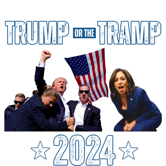 Trump Or The Tramp 2024 Vote For Trump Trump Vance 2024 Womens Funnel Neck Pullover Hood