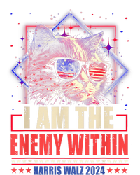 I Am The Enemy Within Harris Walz 2024 Usa Vote Cat Lovers V-Neck T-Shirt