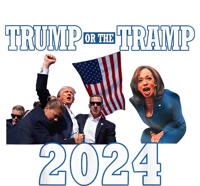 Trump Or The Tramp 2024 Vote For Trump Trump Vance 2024 Performance Long Sleeve Polo