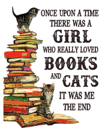 Once Upon A Time A Girl Really Loved Books And Cats Women's Racerback Cropped Tank