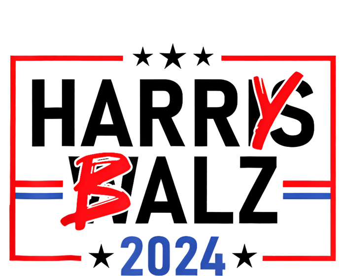 Funny Harris Walz 24 Harry Balz 2024 Meme Democratics Vote Yupoong Adult 5-Panel Trucker Hat