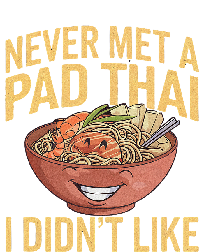 Pad Thai Lover Funny Humor Food Text Joke Loves Pad Thai Full-Length Apron With Pockets