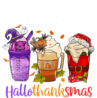 Happy Hallothanksmas Coffee Latte Halloween Thanksgiving Great Gift Tie-Dye Long Sleeve Shirt