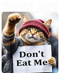 Trump 2024 Dont Eat Me Funny Cat Election Ladies Long Sleeve Shirt