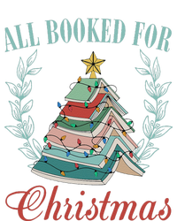 All Booked For Christmas Reading Pine Trees Wreath Lights Womens Funnel Neck Pullover Hood