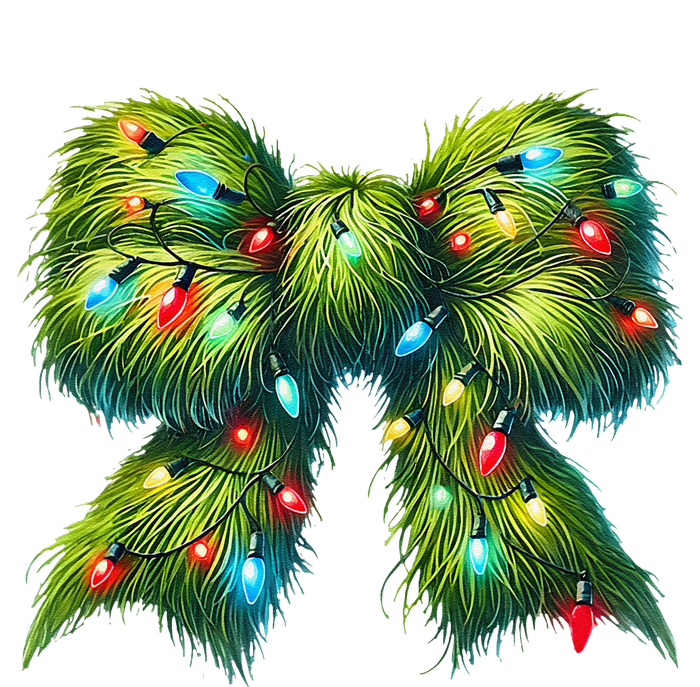 Christmas Green Coquette Bow Lights Christmas Coquette Bow T-Shirt