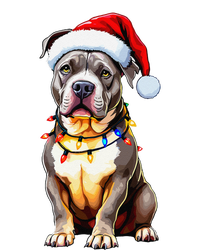 Funny Pitbull Pittie Santa Dog Lover Xmas Christmas Lights Cooling Performance Crew T-Shirt