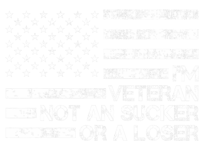 IM A Veteran Not A Sucker Or A Loser Patriotic Quotes High Crown Mesh Back Trucker Hat