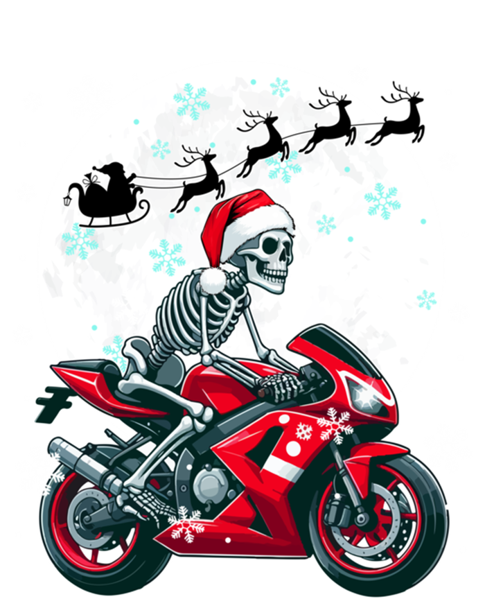 Christmas Santa Skeletons Costume Motorbike Lover Family Cute Gift T-Shirt