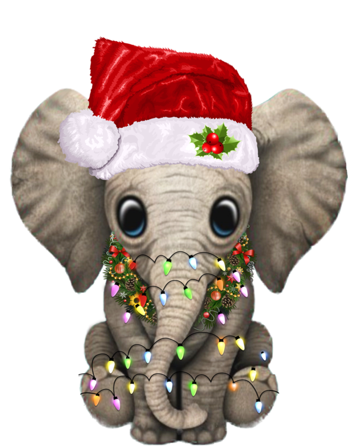 Cute Elephant Christmas Light Funny Elephant Lover Xmas Gift Kids Long Sleeve Shirt