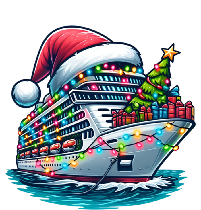 Funny Cruise Ship Santa Christmas Tree Lights Gift T-Shirt