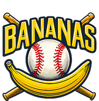 Banana Playing Baseball Fruit Lover Baseball Player Banana Ladies Long Sleeve Shirt