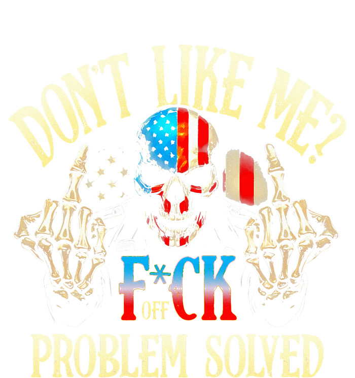 Dont Like Me F Ck Off Problemsolved Funny Skull Grim Reaper Women's Perfect Tri Tunic Long Sleeve Shirt