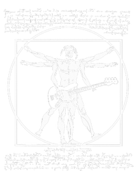 Da Vinci Vitruvian Man Bass Guitar Player Bass Guitarist Women's Pullover Hoodie