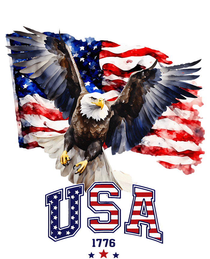 Majestic American Bald Eagle With Usa Flag T-Shirt