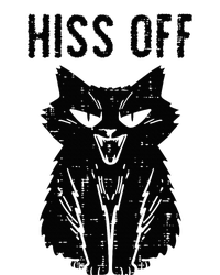 Black Cat Hiss Off Funny Meow T-Shirt