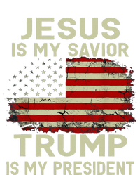 Jesus Is My Savior Trump Is My President Ladies Essential Flowy Tank