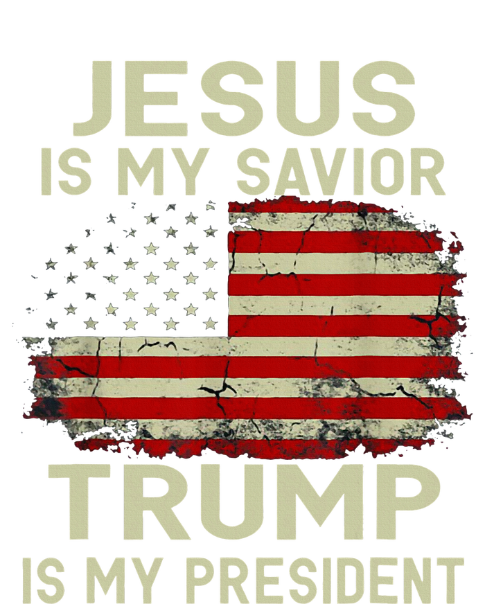 Jesus Is My Savior Trump Is My President Ladies Essential Flowy Tank