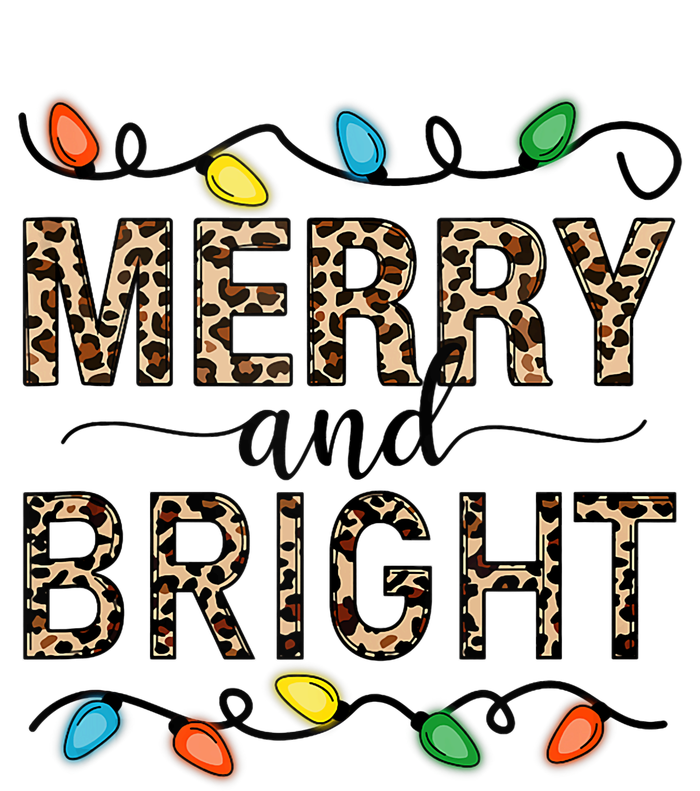 Merry And Bright Christmas Leopard Christmas Lights Tank Top T-Shirt