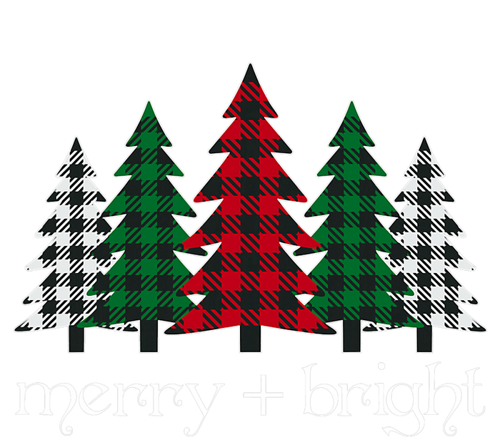 Merry And Bright Red Buffalo Plaid Christmas Trees USA-Made Snowflake Beanie