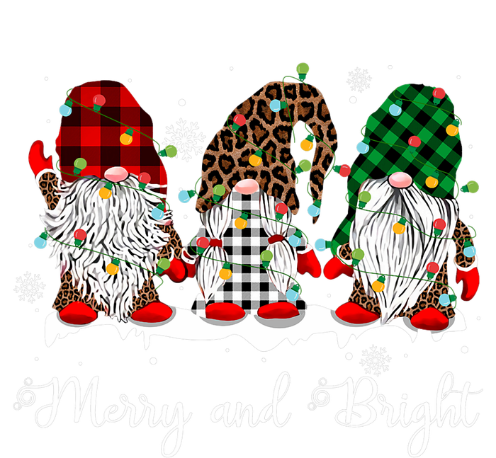 Merry And Bright Three Gnomes Christmas Lights Xmas Gift Full-Length Apron With Pockets