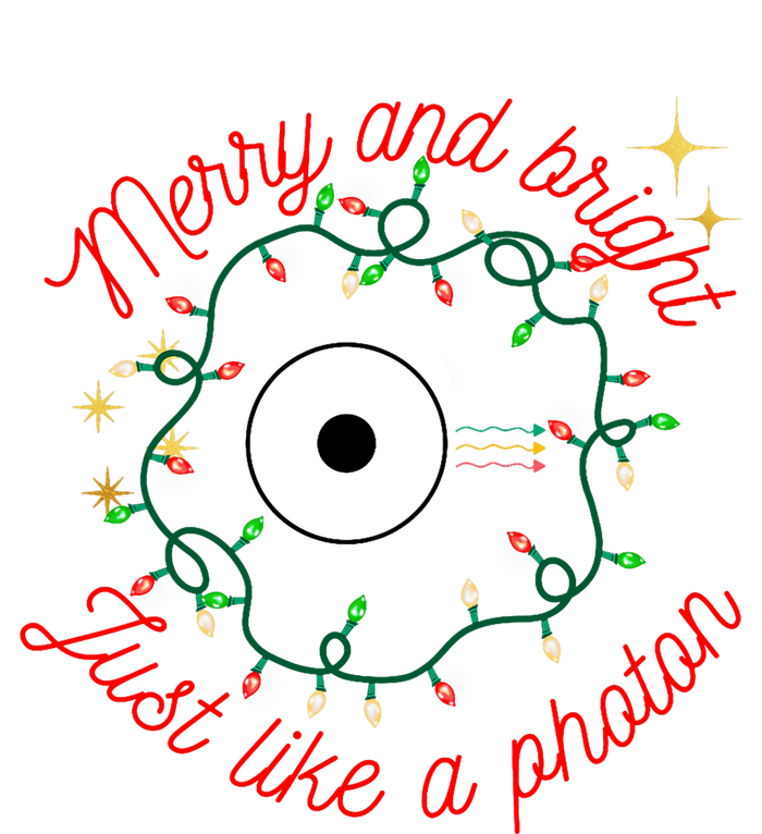 Merry And Bright Just Like A Photon Physics Christmas Flexfit Unipanel Trucker Cap