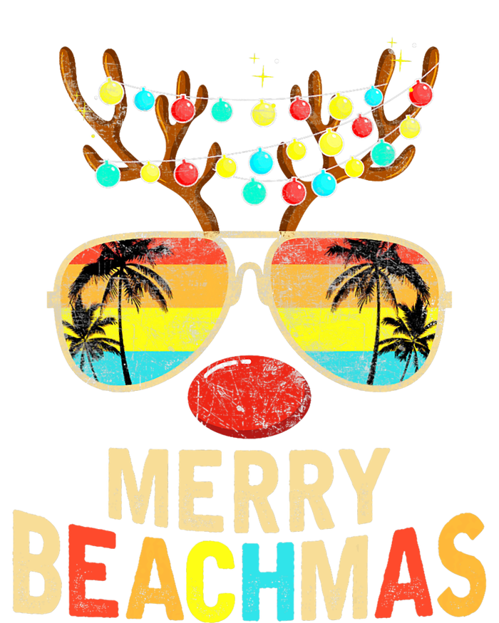 Merry Beachmas Tropical Christmas Santa Hawaii T-Shirt