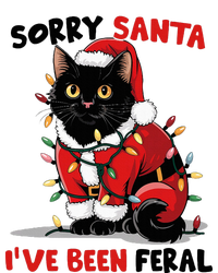 Sorry Santa IVe Been Feral Black Cat Christmas Funny T-Shirt