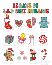 12 Days Of L&D Unit Nursing Labor & Delivery Nurse Christmas Zip Tote Bag