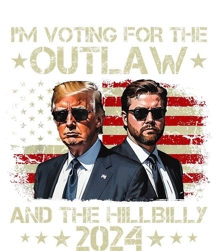 IM Voting For The Outlaw &The Hillbilly 2024 Pro Trump Meme Women's Crop Top Tee