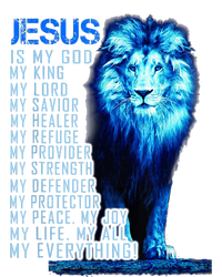 Lion Christian Jesus Is My God King Lord And Savior Women's Perfect Tri Tunic Long Sleeve Shirt