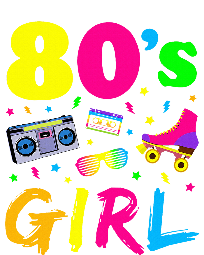 80S Girl Birthday Party Costume Retro Women's Perfect Tri Tunic Long Sleeve Shirt