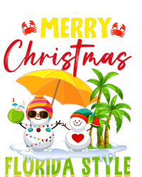 Merry Christmas Florida Style Snowman Summer Vacation Tie Dye Hoodie