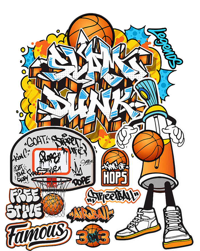 Cool Basketball Graffiti Style Illustration Drawstring Bag