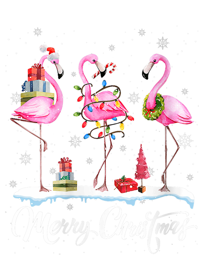 Merry Christmas Hat Santa Flamingo Light Christmas Snow Insulated Varsity Jacket