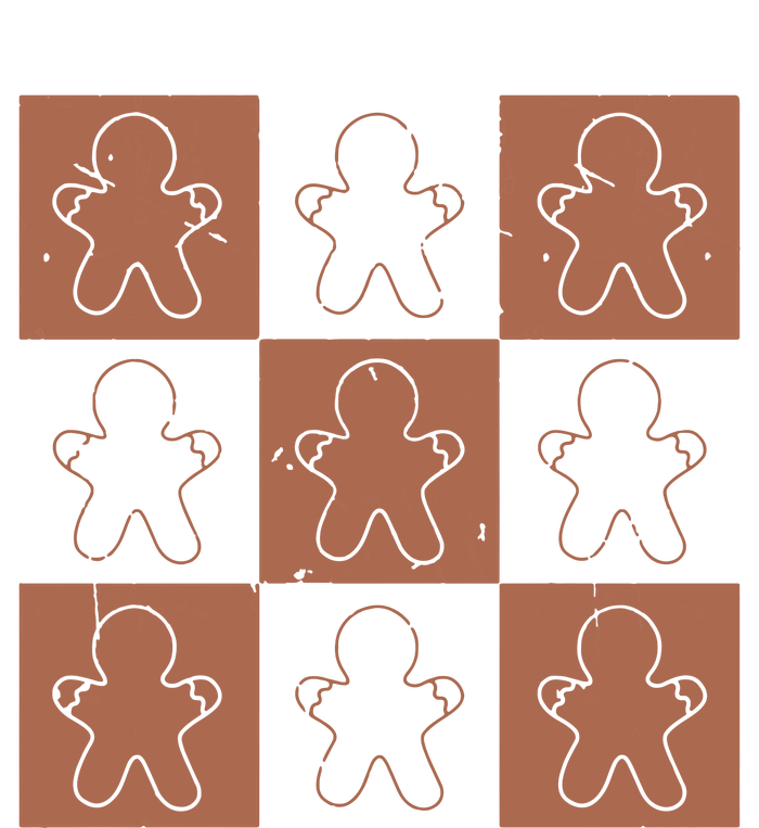 Checkered Gingerbread Man Retro T-Shirt