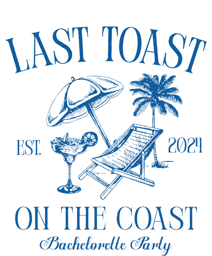 Last Toast On The Coast Est 2024 Beach Bachelorette Party Baby Bodysuit