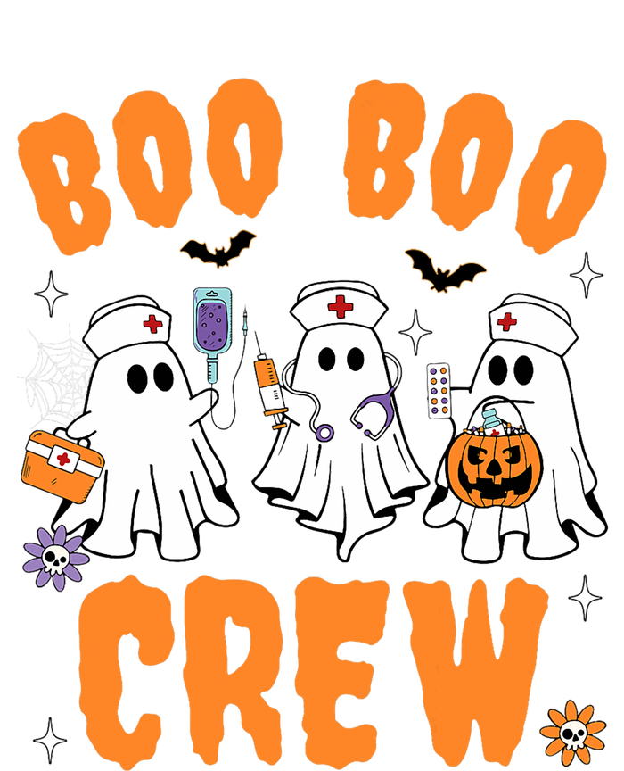 Boo Boo Crew Cute Ghost Halloween Nurse Pumpkin Nurse Women T-Shirt