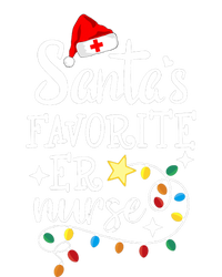 Merry Christmas Nurse Crew Rn Ed SantaS Favorite Er Nurse T-Shirt