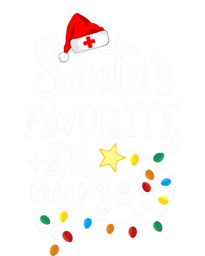 Merry Christmas Nurse Crew Rn Ed SantaS Favorite Er Nurse T-Shirt