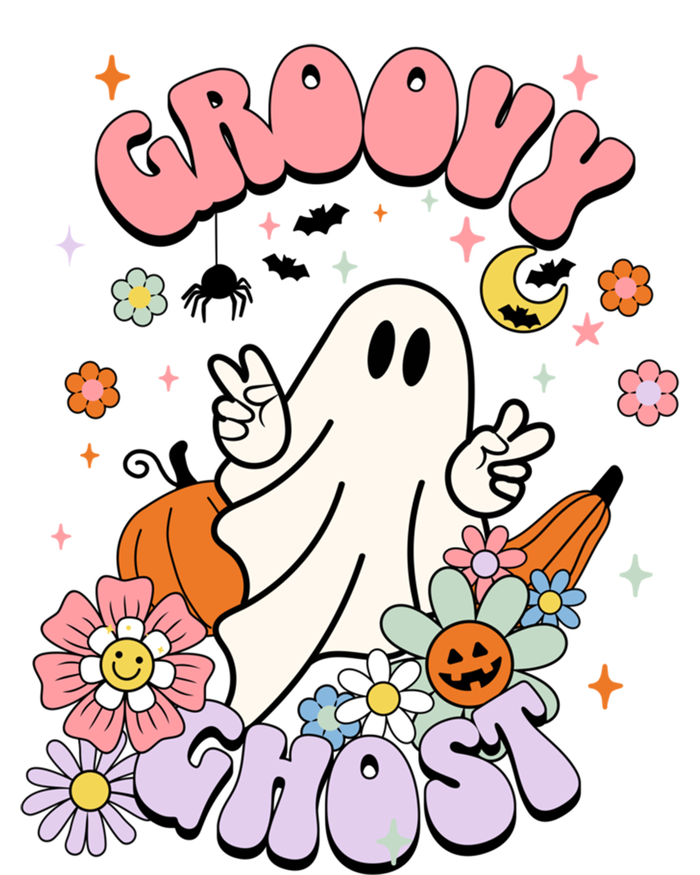 Halloween Retro Groovy Funny Boo Ghost Spooky Cool Vibes Gift T-Shirt