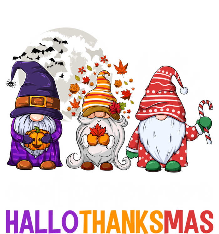 Halloween Thanksgiving Christmas Happy Hallothanksmas Gnomes Gift T-Shirt